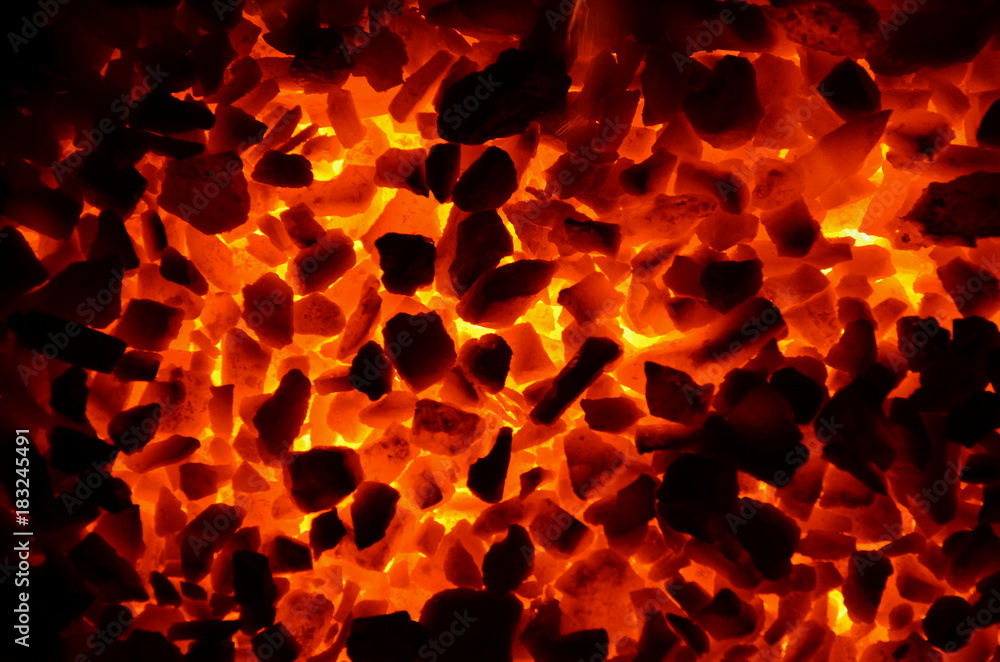 Sticking background of burning coal anthracite.
Sticking background of burning coal anthracite.