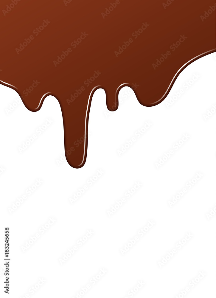 Melted Chocolate Syrup. Sweet Design. Vector illustration. Melted Chocolate Syrup. Sweet Design. Vector illustration.