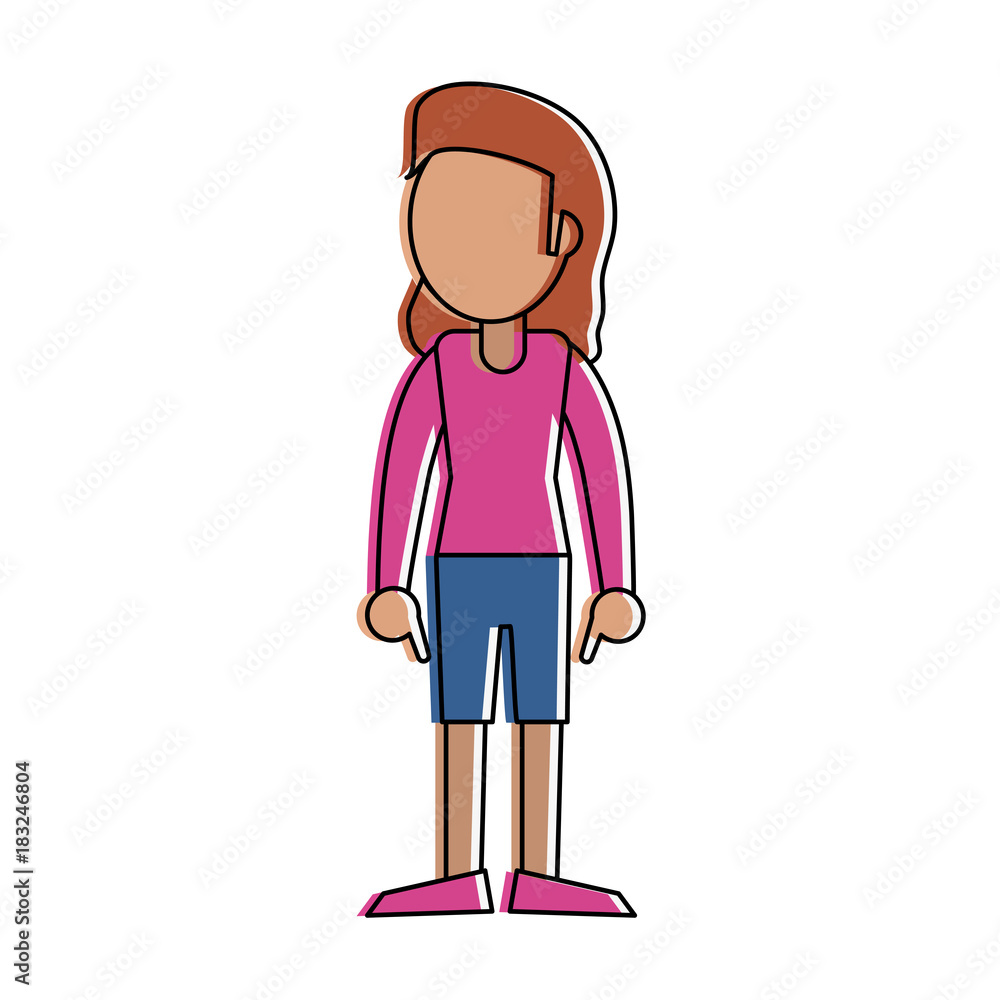 woman faceless cartoon icon vector illustration graphic design woman faceless cartoon icon vector illustration graphic design