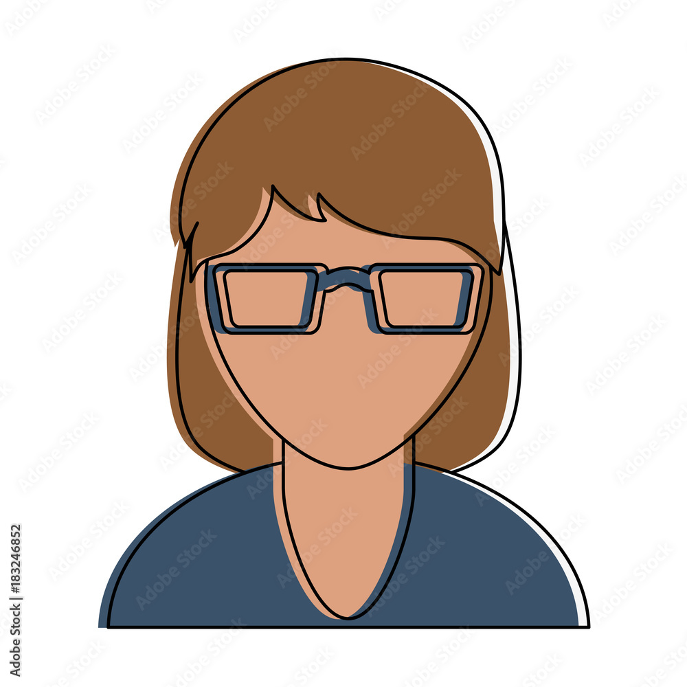 woman faceless cartoon icon vector illustration graphic design