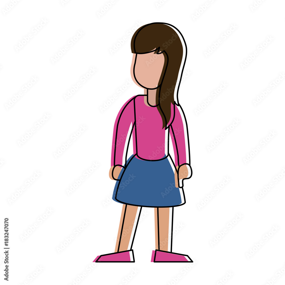 woman faceless cartoon icon vector illustration graphic design woman faceless cartoon icon vector illustration graphic design