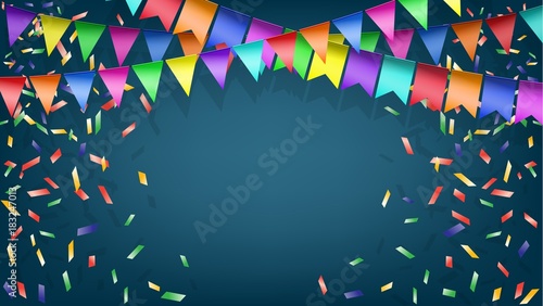 Vector background with festive decorations