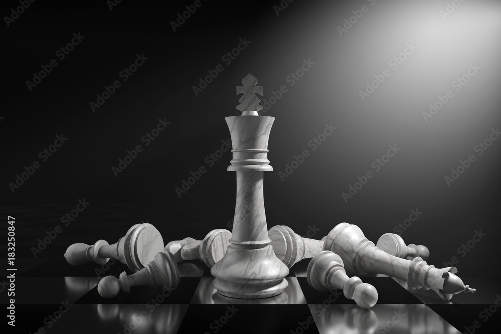 Compass Chess Pieces On White Background Stock Photo 666437362