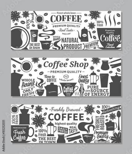 Vector coffee banners