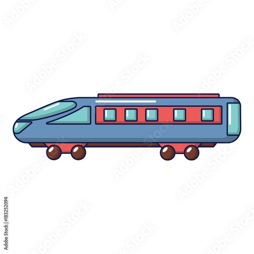 Express train icon, cartoon style