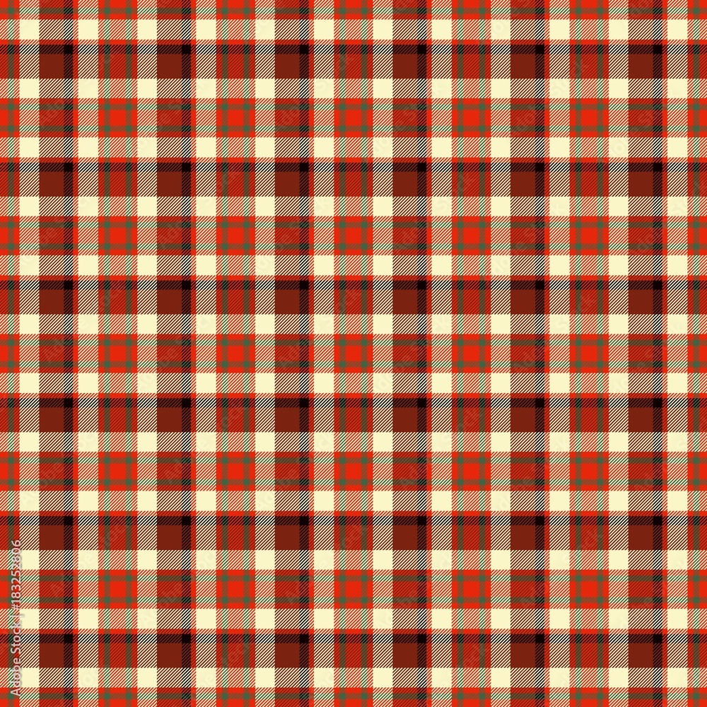 Seamless tartan tablecloth red and brown checkered pattern Seamless tartan tablecloth red and brown checkered pattern