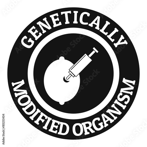 Gmo citrus logo, simple black style