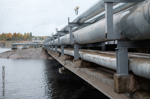 Pipeline on bridge.