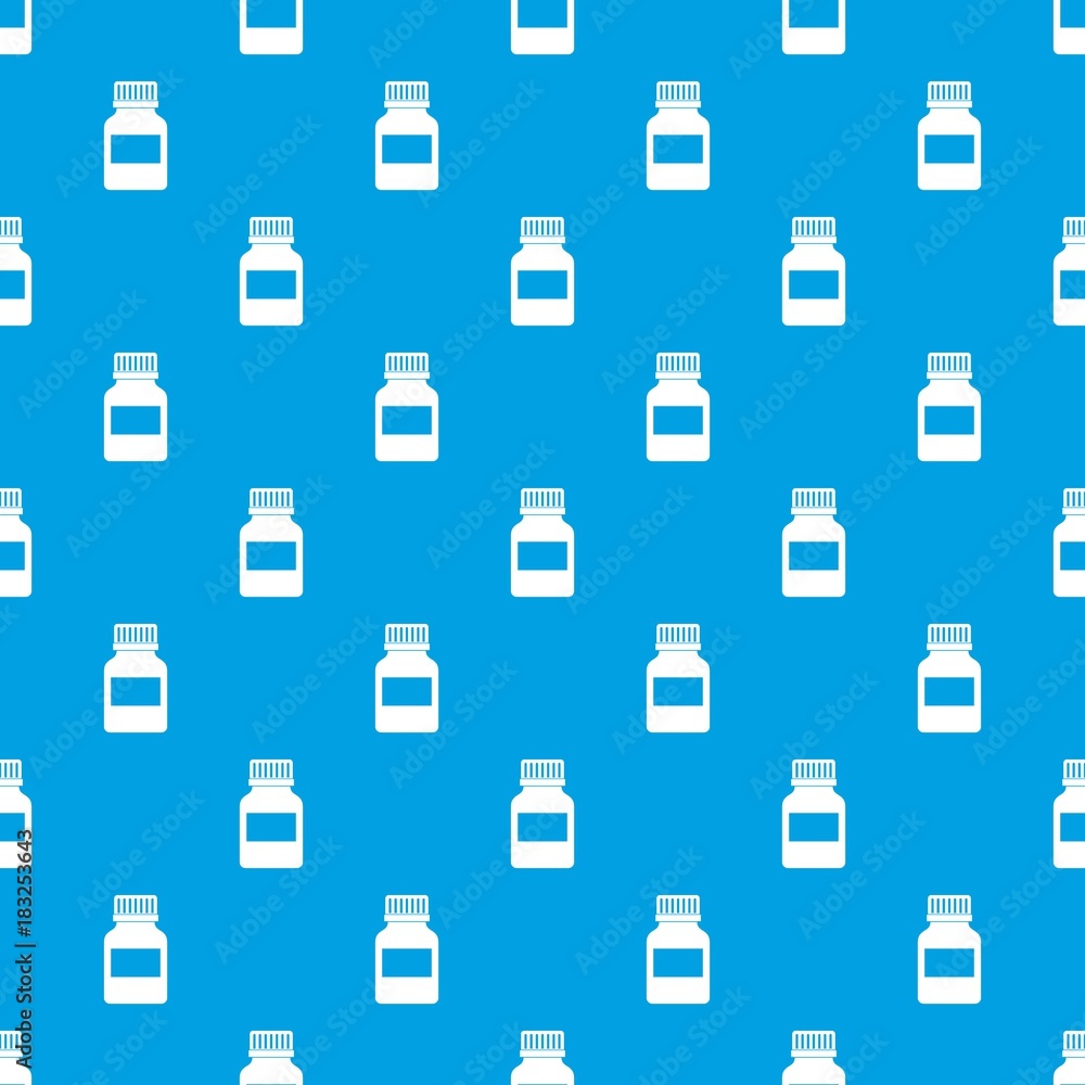 Medicine bottle pattern seamless blue Medicine bottle pattern seamless blue