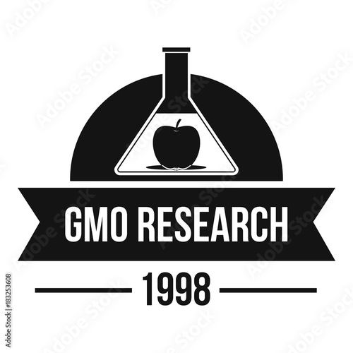 Gmo research badge logo, simple black style