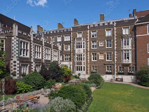 LONDON - SEPTEMBER 2016:  The Inner Temple Garden, amidst barristers' offices, is a peaceful oasis  within the bustling City.