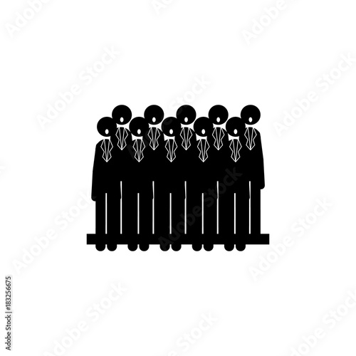 Choir singing icon. Silhouette of a musician icon. Premium quality graphic design. Signs, outline symbols collection icon for websites, web design, mobile app