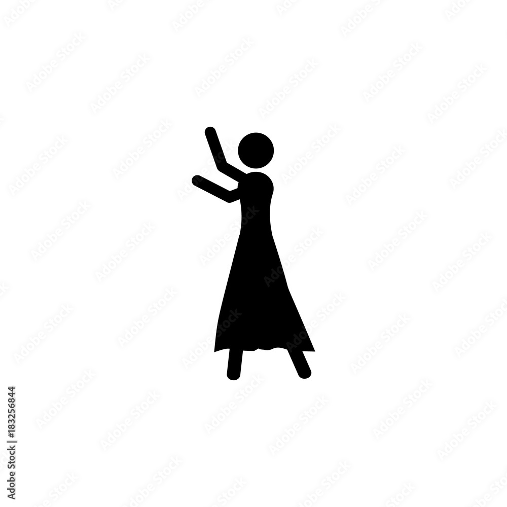 Ballet dancing icon. Silhouette of a musician icon. Premium quality graphic design. Signs, outline symbols collection icon for websites, web design, mobile app