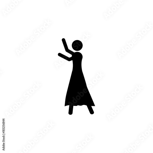 Ballet dancing icon. Silhouette of a musician icon. Premium quality graphic design. Signs, outline symbols collection icon for websites, web design, mobile app