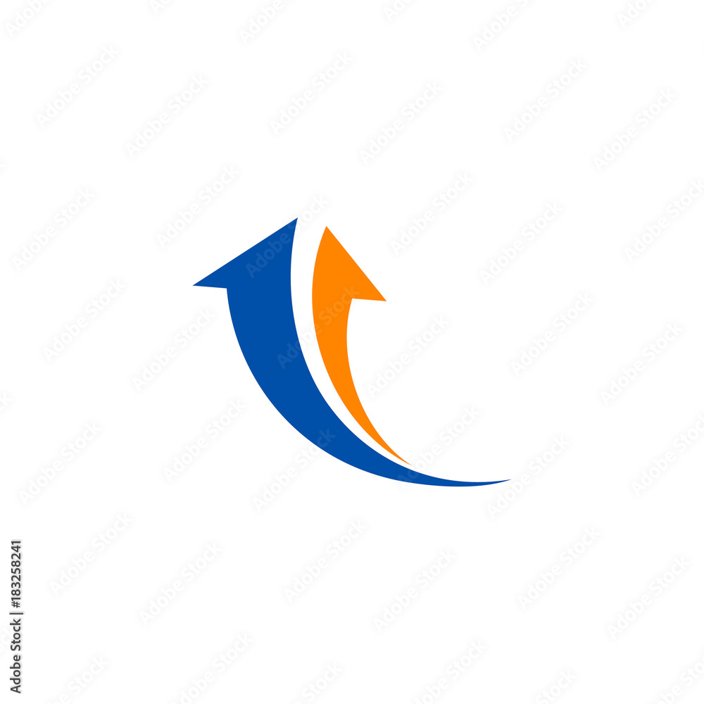 Blue and Orange Up Arrow Logo Vector Blue and Orange Up Arrow Logo Vector