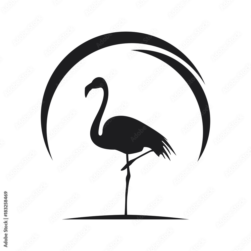  flamingo bird icon
