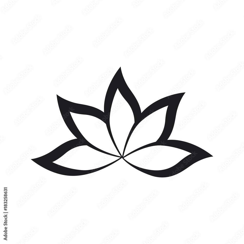 Flower Icon on white background Flower Icon on white background