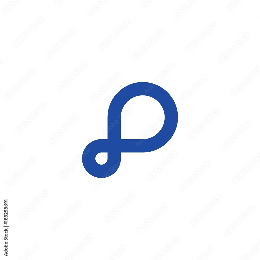 Infinity S P Initial Letter Logo Vector Infinity S P Initial Letter Logo Vector