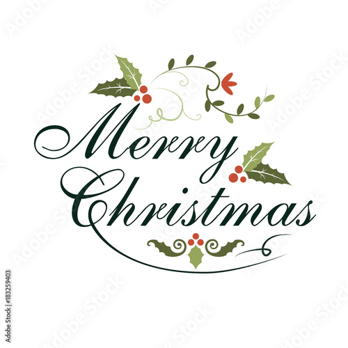 Merry Christmas font design