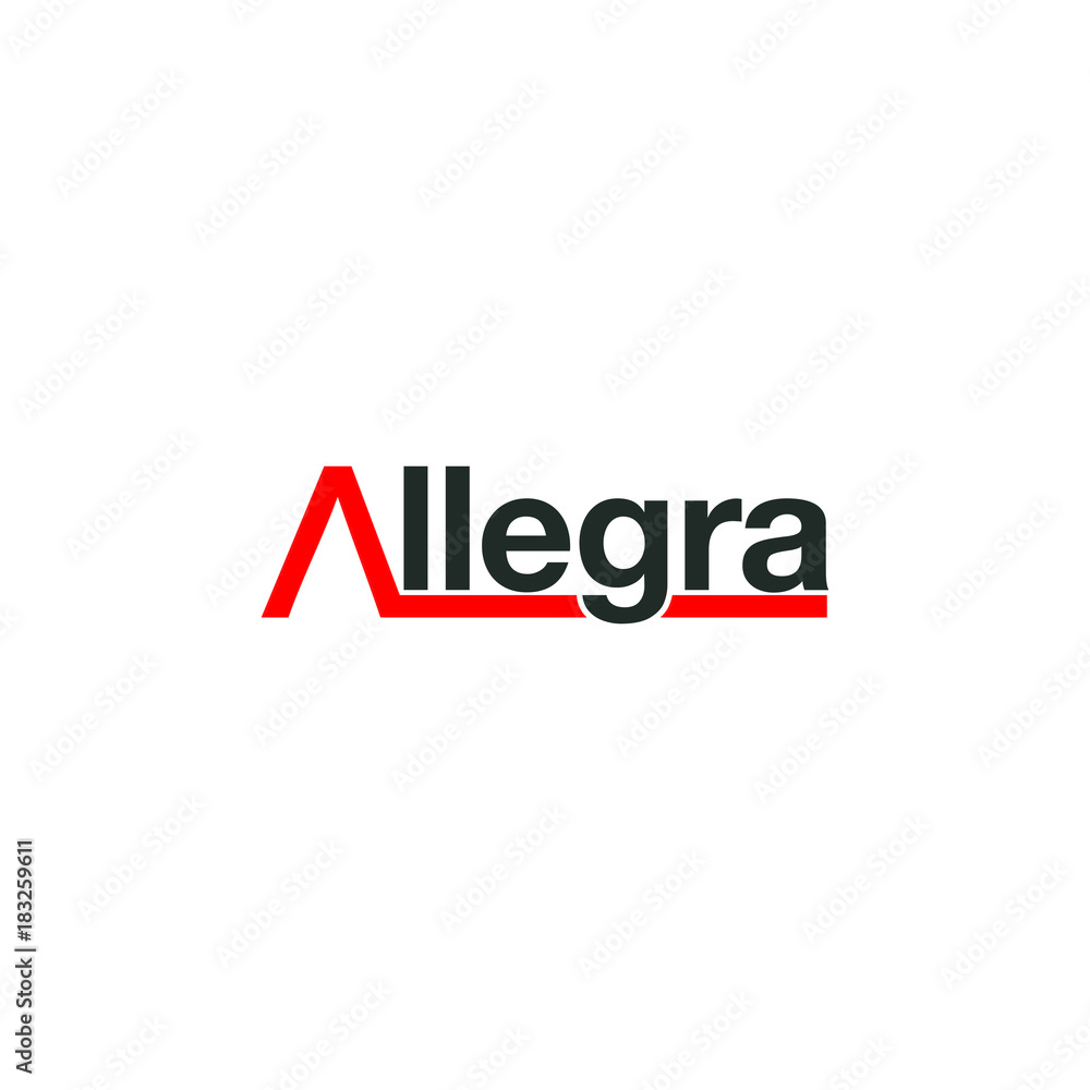 Allegra Letter Word Logo Vector