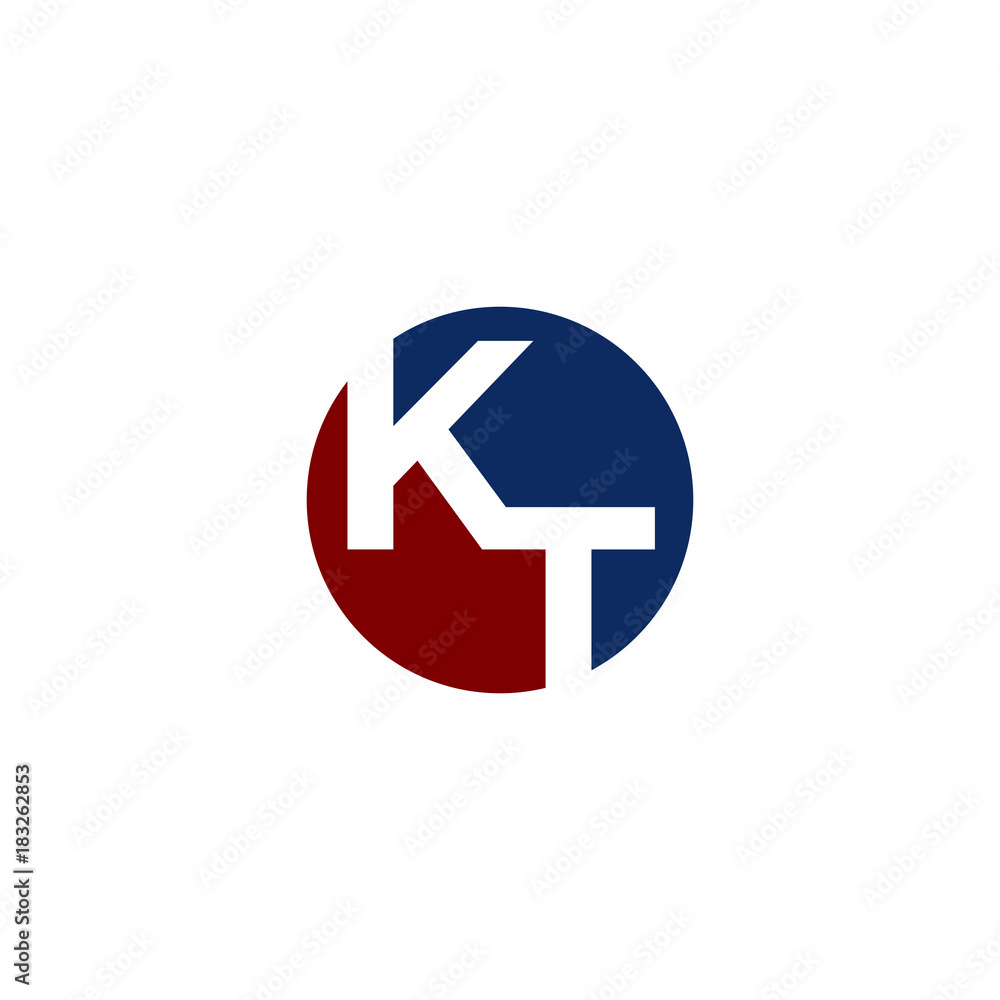 KT Initial Letter Logo Vector KT Initial Letter Logo Vector