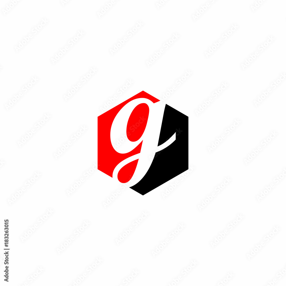 Fototapeta premium Red and Black Abs Letter Initial Logo Vector