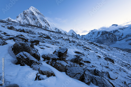 Mt. Everest Base Camp Nepal Landscape Icescape snow background