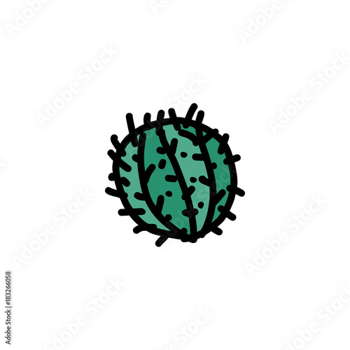 Cactus hand drawn icon 