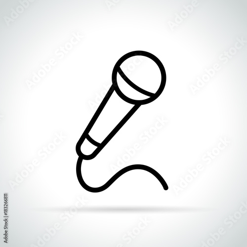 microphone icon on white background