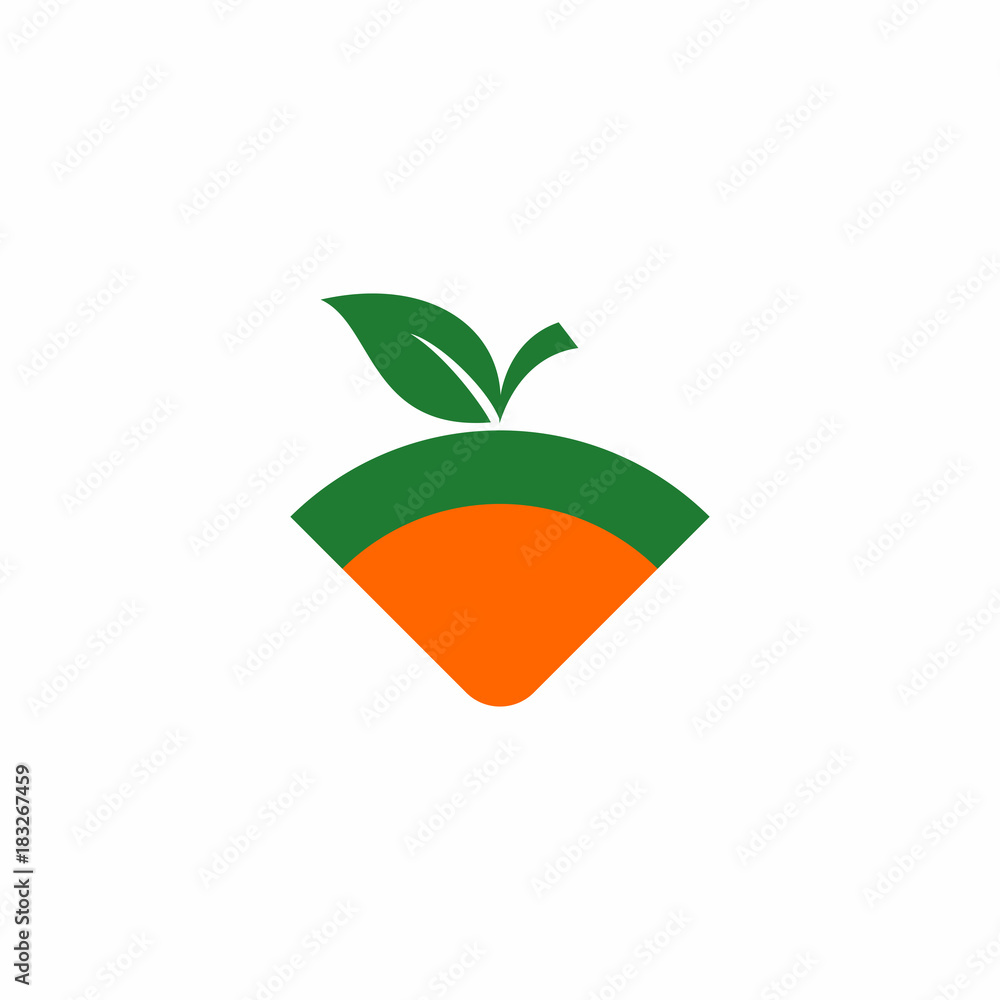 Obraz premium Fruit Icon Logo Vector