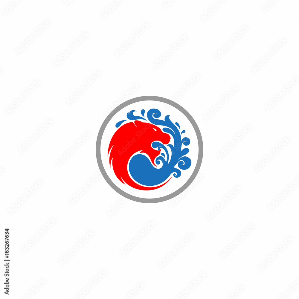 Leo Aquarius Zodiac Horoscope Union Logo Vector Leo Aquarius Zodiac Horoscope Union Logo Vector