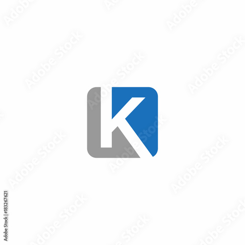 K Initial Letter Logo Vector