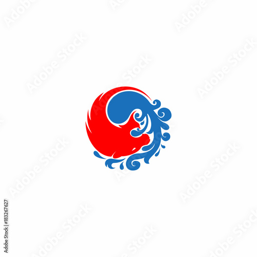 Leo Aquarius Zodiac Horoscope Union Logo Vector