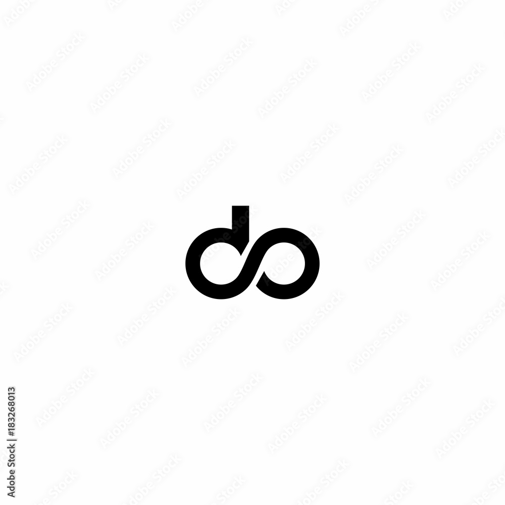 Initial Letter with Infinity Symbol Logo Vector Initial Letter with Infinity Symbol Logo Vector