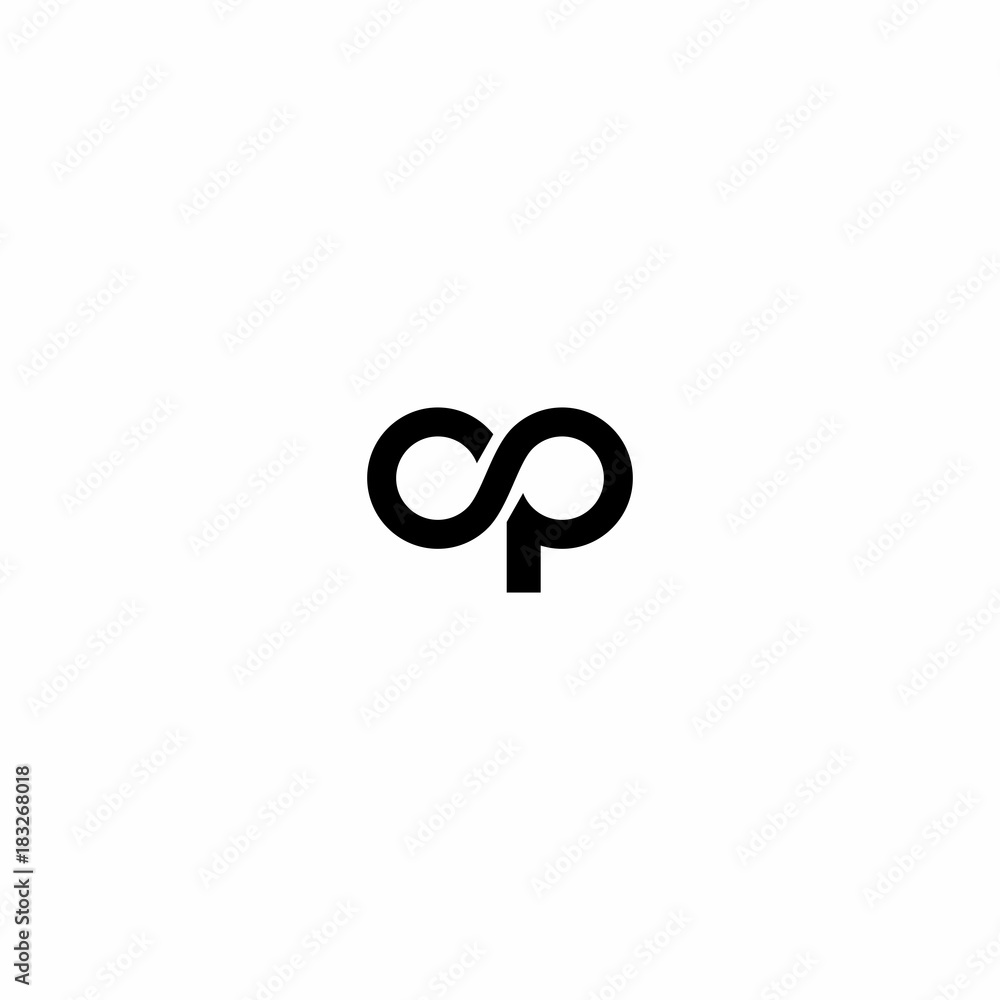 Initial Letter with Infinity Symbol Logo Vector Initial Letter with Infinity Symbol Logo Vector