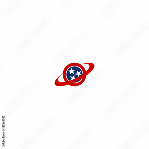 Tennessee Logo with Three Stars Icon Vector