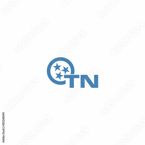 TN dental Logo with Tennessee Stars Icon Vector