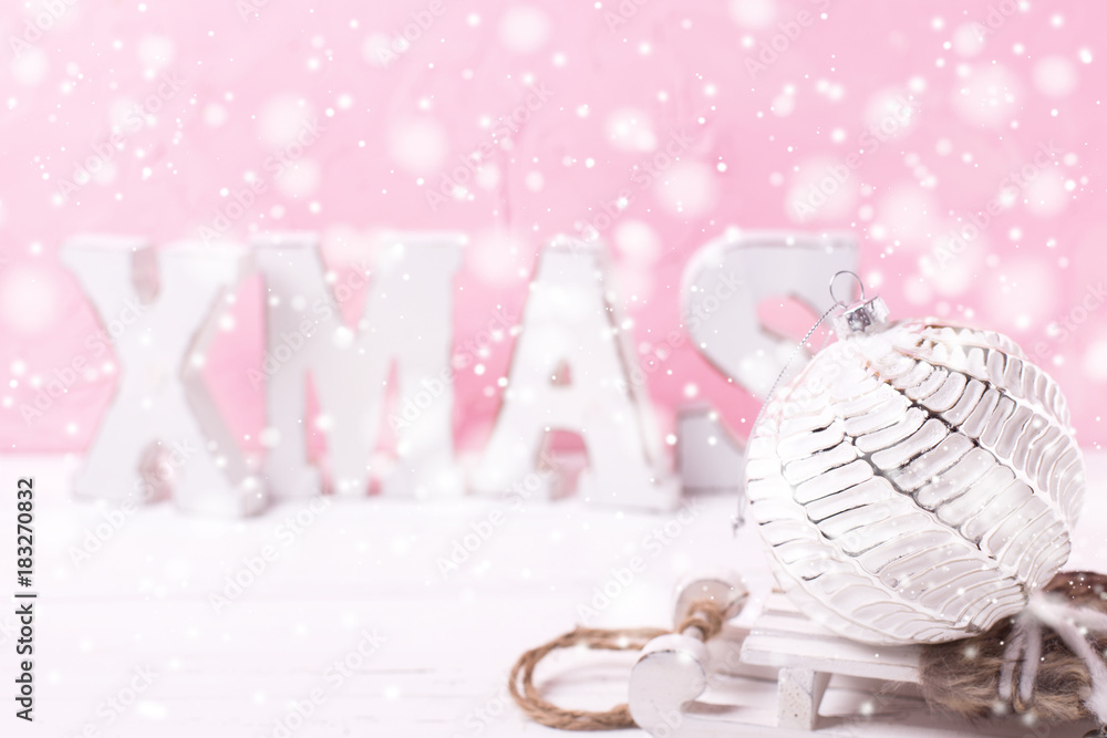 Obraz premium Pink Christmas.