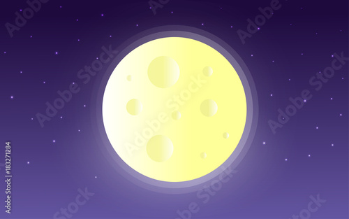 Nightscape with Cheesy Full Moon