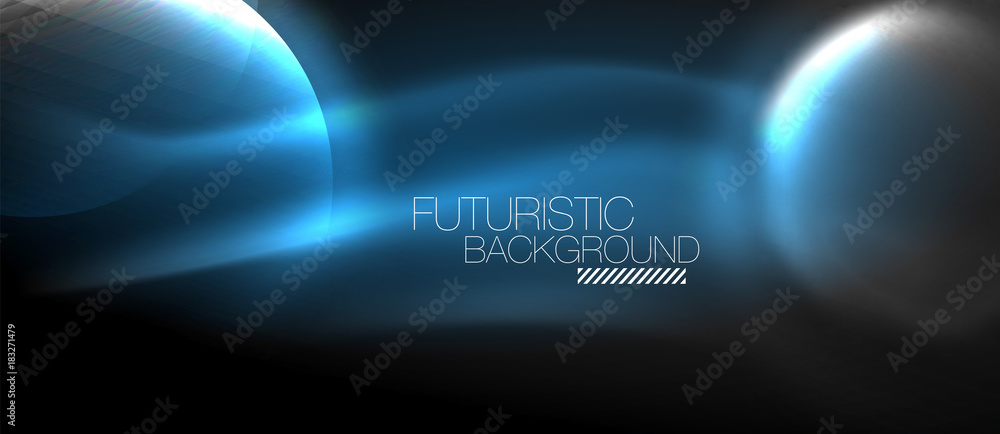 Naklejka premium Glowing glass circles