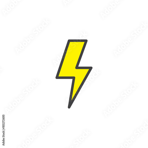 Lightning bolt filled outline icon, line vector sign, linear colorful pictogram isolated on white. Flash light symbol, logo illustration. Pixel perfect vector graphics Free Download Lightning bolt filled outline icon, line vector sign, linear colorful pictogram isolated on white. Flash light symbol, logo illustration. Pixel perfect vector graphics - GFXLoad