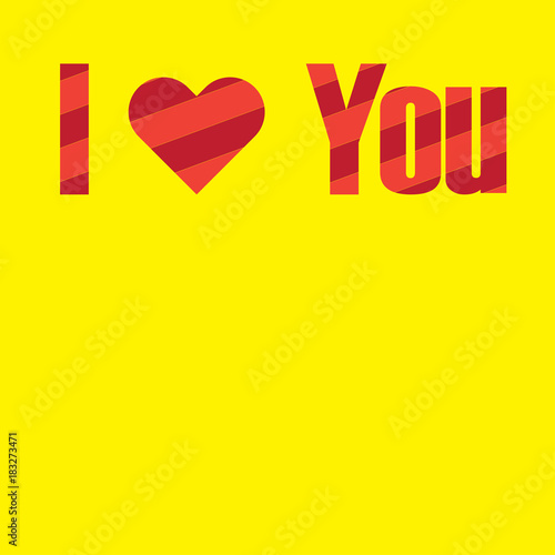 Wording " I love you" use Heart sign / symbol instead of love word - best for background wallpaper in Valentine, Love, Sweet, Wedding event