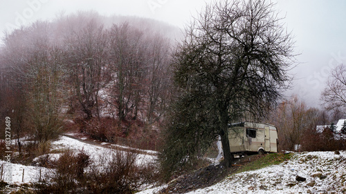 Trailer home in the winter © bth