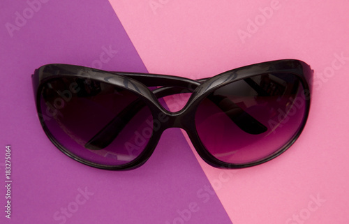 Ladies Sun Shades on a Duel Colored Modern Background