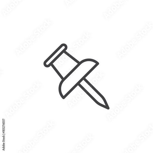 Push pin line icon