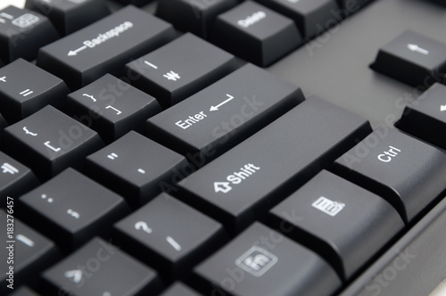 Computer keyboard isolated: Enter key