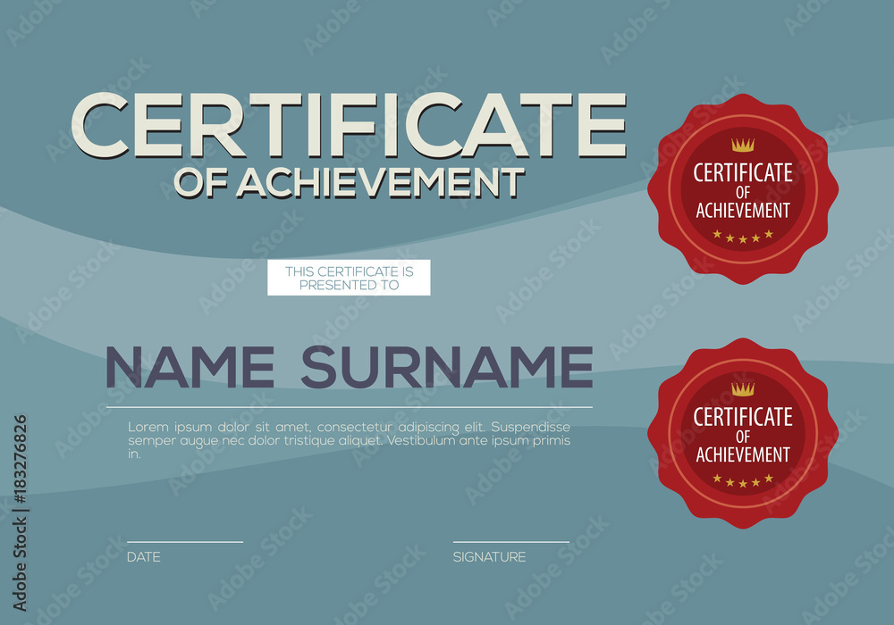 Obraz premium Blank Certified Border Template Vector Illustration