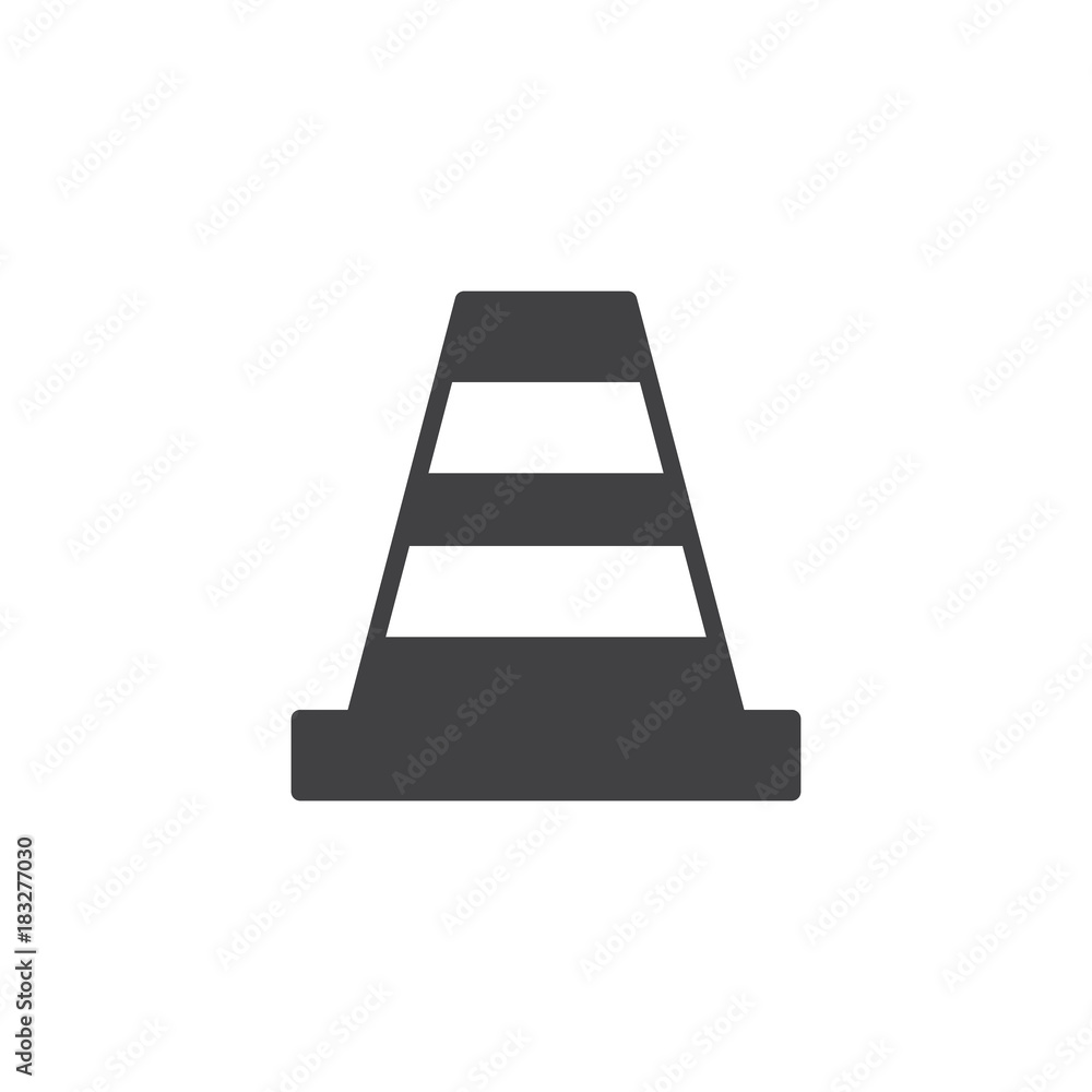 Traffic cone icon vector, filled flat sign, solid pictogram isolated on white. Symbol, logo illustration. Traffic cone icon vector, filled flat sign, solid pictogram isolated on white. Symbol, logo illustration.