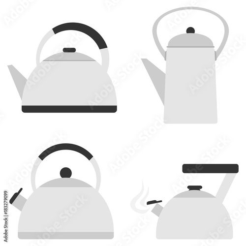 Kettle, set of kettle in gray.