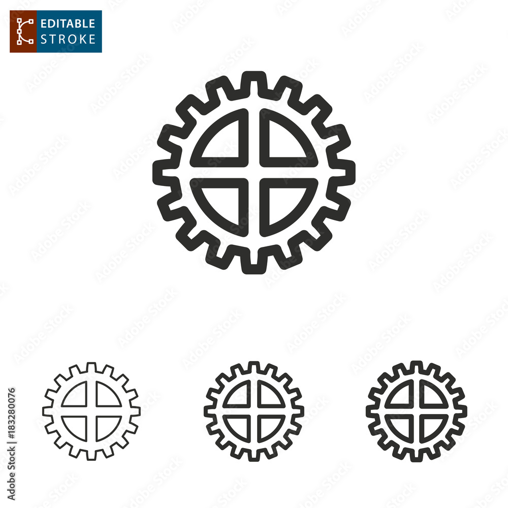 Settings line vector icon. Editable stroke. Settings line vector icon. Editable stroke.
